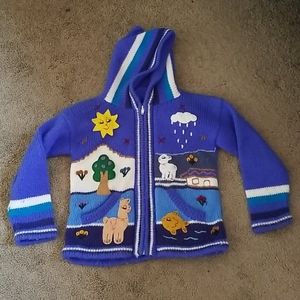 Kids zip up sweatshirt.
